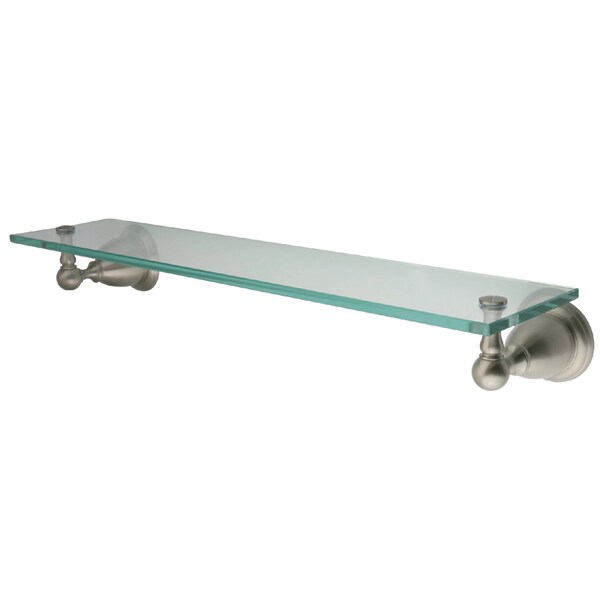 Kingston Brass Heritage Cosmetic Glass Shelf, Brushed Nickel BA1759SN - main